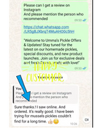 Text conversation on a smartphone screen with promotional message and customer response.