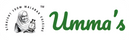 Logo of Umma's Foods from Malabar Cuisine featuring a woman holding a jar with text around her.